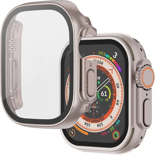 Miniatura 24 de Funda compatible con Apple Watch de 1 37⁄64 pulgadas (40 mm), serie 6/5/4/SE, con protector de pantalla de vidrio templado integrado, carcasa Negro