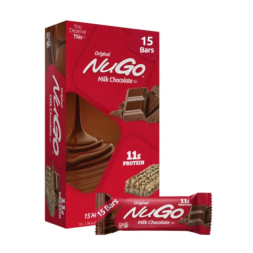 Miniatura 19 de NuGo Barra de proteínas, plátano de chocolate, 0.46 oz de proteína, sin gluten, 15