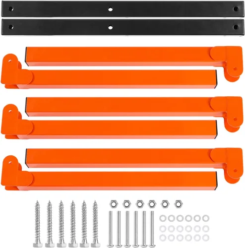 Miniatura 7 de Ultrawall Organizador de madera de montaje en pared y estante de metal para almacenamiento de madera con 3 niveles
