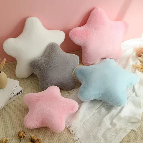 Miniatura 8 de YRXRUS Almohadas de estrella, almohada en forma de estrella negra, regalos de almohada decorativa, bonita decoración de habitación de felpa