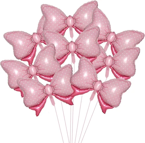 Miniatura 4 de Globo de papel de aluminio con forma de pajarita de 36 pulgadas, enorme globo azul con forma de moño para baby shower, boda, decoración de fiestas