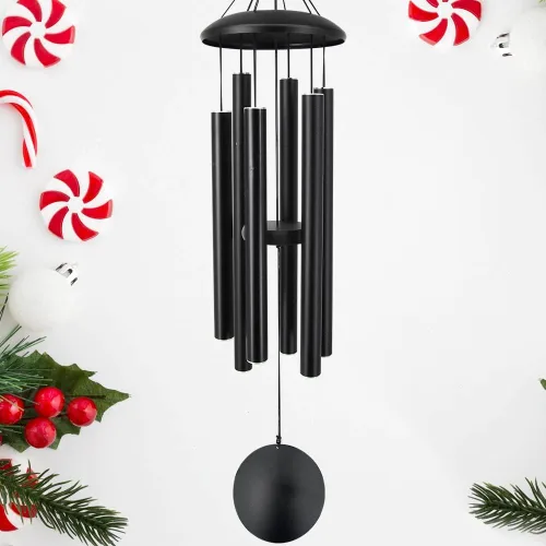 ASTARIN Campanillas de viento conmemorativas para exteriores, 36 pulgadas con 6 tubos pesados, tono profundo para decoración colgante de jardín,