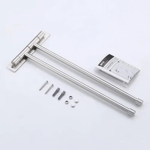 Miniatura 9 de KES Barra de Toallas para Baño de 13.8 Pulgadas, Montaje Basculante, Brazo Extensible, Soporte de Pared de 2 Brazos, Acero Inoxidable SUS304