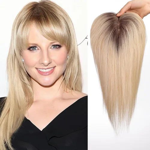 Miniatura 27 de HAIRCUBE Pelucas de cabello humano 100% con flequillo, densidad 150%, base de seda, clip en la parte superior, pelucas de cabello superior