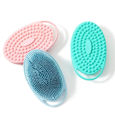 Miniatura 29 de Cepillo sensorial prémium para niños o autismo, limpiador corporal de silicona suave, 2 en 1, cepillos sensoriales para terapia ocupacional, esponja