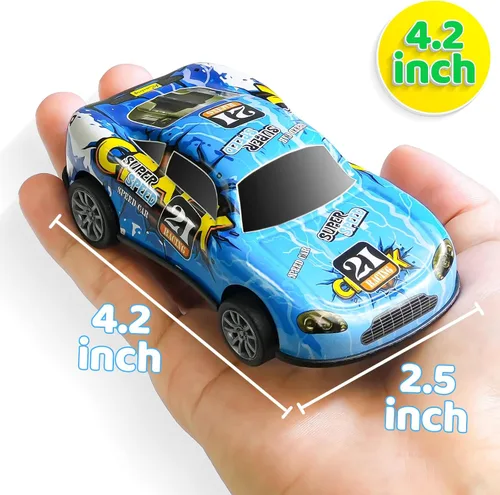 Miniatura 3 de Coches de carreras de metal de 4.2 pulgadas, paquete de 9 unidades, juguetes de auto para niños, niñas, niños de 2, 3, 4, 5, 6, 7 años, recuerdos