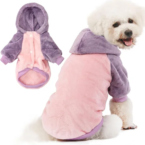 Miniatura 23 de FabriCastle Suéter pequeño para perro, paquete de 3 ropa para perros y gatos, chaquetas suaves y cálidas para perros pequeños, niños y niñas