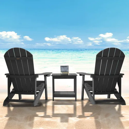 Miniatura 8 de Silla Adirondack, sillas de plástico resistentes a todo tipo de clima, con soporte para tazas, 5 pasos fáciles de instalar, sillas de exterior