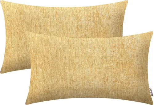 Miniatura 61 de BRAWARM Fundas de almohada 40x40 cm - Paquete de 2 fundas de almohada de chenilla negra, fundas de almohada de chenilla suave teñida sólida