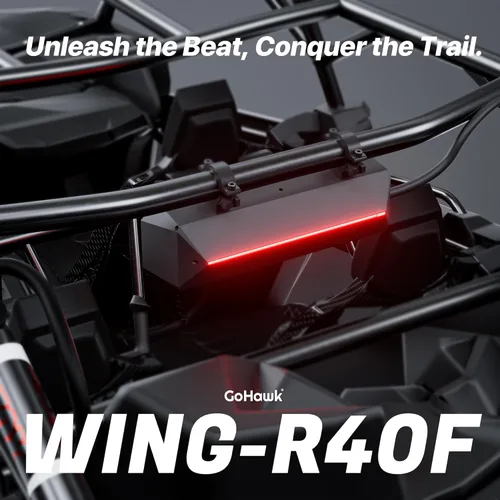 Miniatura 3 de GoHawk Barra de sonido UTV Barra de sonido ATV impermeable de 6 altavoces Luces Bluetooth y multicolor Altavoces SxS de 17 pulgadas Barra