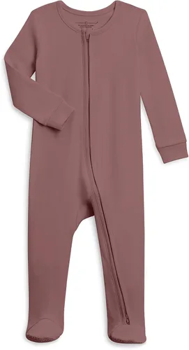 Colored Organics Pijama de algodón orgánico con cremallera de 2 vías para bebé