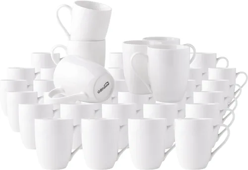 Miniatura 11 de GBhome Juego de 6 tazas de café de 12 onzas, tazas de café de cerámica con flores adhesivas para hombre, mujer, mamá, papá, juego de tazas de café