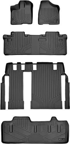 Miniatura 50 de SMARTLINER Alfombrilla de suelo para maletero de carga para todo tipo de clima, detrás de la segunda fila para Toyota Sienna 2011-2012