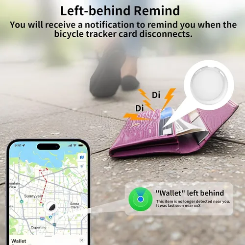 Miniatura 4 de Paquete de 2 rastreadores GPS para vehículos que funcionan con Find My (solo iOS) Buscador de artículos de automóvil en tiempo real, cobertura