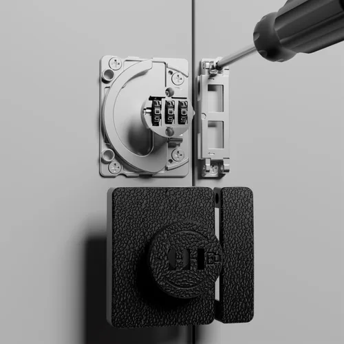 Miniatura 6 de ETEKJOY Cerradura sin llave para gabinete de 3 dígitos con combinación para puerta batiente/corredera, cajón, armario, casillero, caja de madera