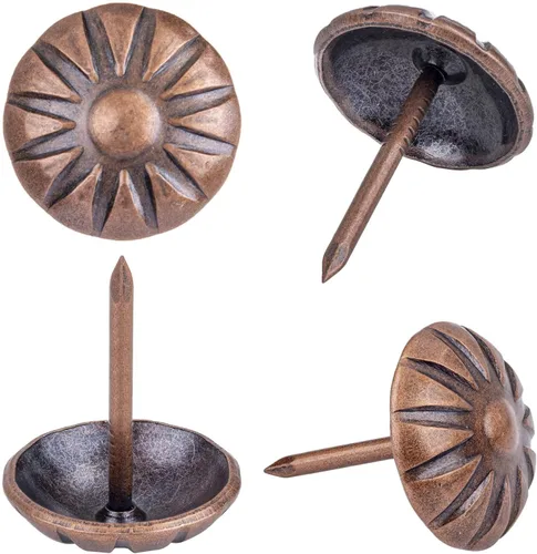 Miniatura 11 de Tachuelas de tapicería para muebles, clavos de tapicería vintage de 3/4 pulgadas, 100 tachuelas de muebles resistentes para tapicería, clavos