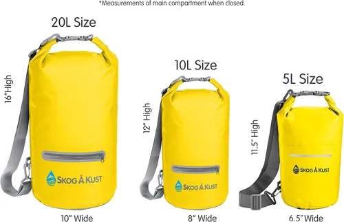 Miniatura 61 de Skog Å Kust DrySak - Bolsa impermeable con tapa enrollable para viajes y al aire libre - tamaños de 5, 10 y 20 litros Digicamo