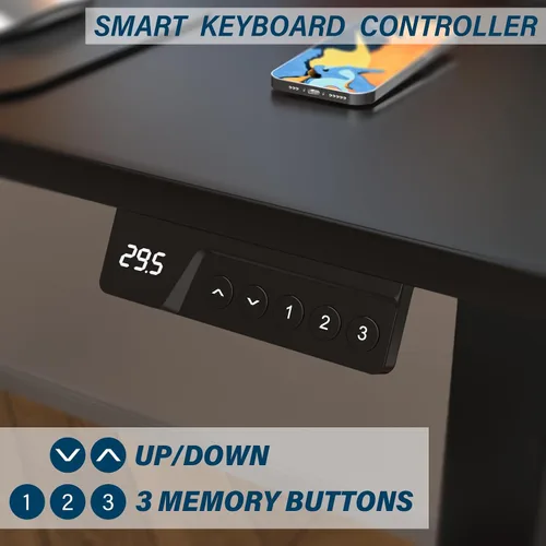 Miniatura 6 de Kingant Escritorio de pie con altura ajustable pequeño, escritorios eléctricos de pie [32 x 24 pulgadas] - Escritorios ergonómicos de pie y sentado