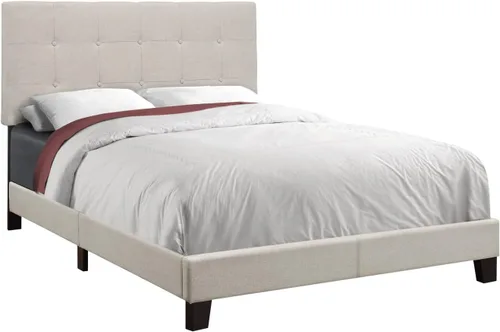 Monarch Specialties Bastidores de cama, matrimonial, beige