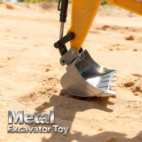 Miniatura 3 de Juguete de excavadora a control remoto, juego de juguetes de construcción con luz y sonido, pala de aleación y camión volquete, juguetes para niños
