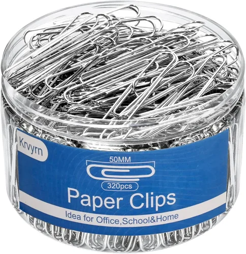 Miniatura 8 de Clips de papel grandes antideslizantes, clips de papel jumbo de 2 pulgadas, 300 piezas de clips de papel metálicos grandes, clips de papel