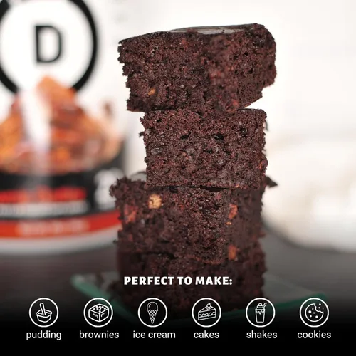 Miniatura 7 de Devotion Nutrition Brownie - Proteína en polvo para batidos, hornear, brownies, postres, 0.71 oz de aislado de suero y mezcla de caseína, sin azúcar