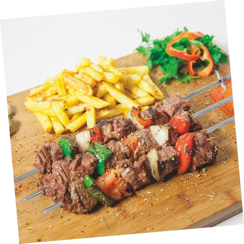 Miniatura 4 de Yardwe Parrilla de brocheta vertical, 10 piezas, pinchos de acero inoxidable