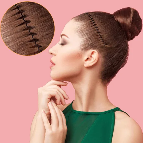 Miniatura 2 de ANCIRS Paquete de 12 peines fijadores de acabado de cabello, accesorios para el cabello en forma de U para mujeres y niñas