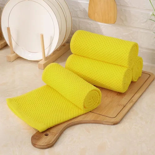 Miniatura 616 de Kitinjoy - Paños de cocina de 100 % algodón, tela de tejido gofrado, paño de limpieza ultrasuave, absorbente y de secado rápido. Beige