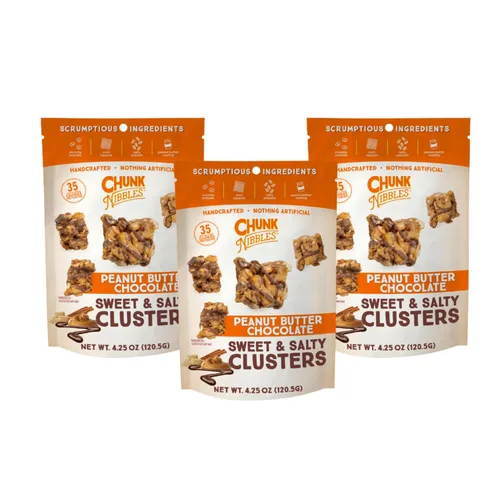 Miniatura 10 de Chunk Nibbles S'mores Snack Clusters - Golosinas inspiradas en fogatas con malvaviscos, galletas Graham, pretzels y chocolate, lote pequeño, hecho a