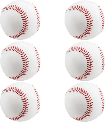 Miniatura 7 de Rarapop Blank Standard Baseball Balls, Official Size 9 Inch Leather Covered Practice Baseball Training Ball for League Play, Pitching, Hitting