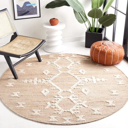 Miniatura 9 de SAFAVIEH Marbella Collection - Alfombra de pasillo de 8 pies, color marfil, diseño de transición, ideal para zonas de alto tráfico en pasillo, baño