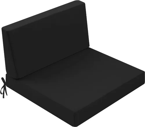 Cojines de exterior para muebles de patio, cojín de asiento y respaldo al aire libre, cojines impermeables de repuesto para asiento profundo de