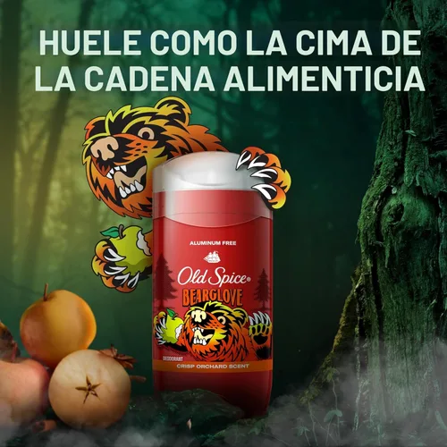 Miniatura 7 de Old Spice Desodorante sin aluminio para hombres, protección contra olores 24/7, frescura 24/7 y aroma duradero, se aplica transparente, Bearglove