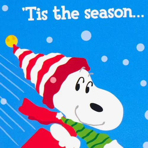 Miniatura 7 de Hallmark Peanuts - Juego de tarjeteros o portamonedas de Navidad, Charlie Brown y Snoopy (36 tarjetas con sobres)