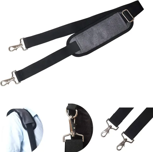Miniatura 12 de JAKAGO Correa de hombro de repuesto de 61 pulgadas, correa acolchada larga para bolsa de lona, cinturón de hombro ajustable universal