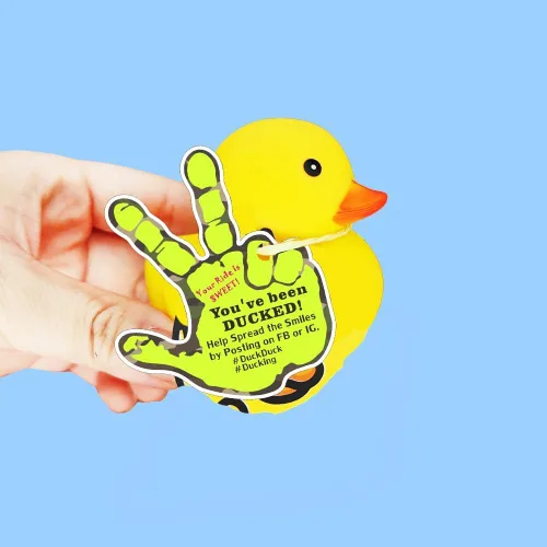 Miniatura 4 de Etiquetas de pato Tarjetas con texto en inglés «You've Been Ducked» Paquete de 30 tarjetas de juego de pato, pato, pato, pato, pato, tarjeta