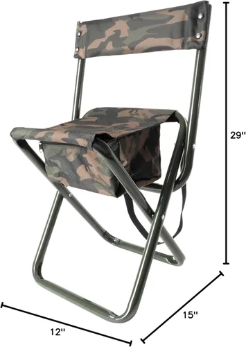 Miniatura 2 de Rothco Taburete plegable de lujo con respaldo y bolsa - Asiento portátil para aventuras al aire libre Camuflaje del bosque