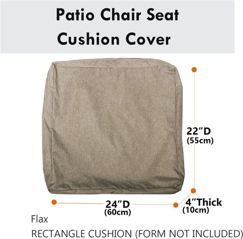 Miniatura 4 de Fundas para cojines de asiento de patio, fundas lavables de repuesto, fundas impermeables para muebles de exterior, fundas para cojines de silla