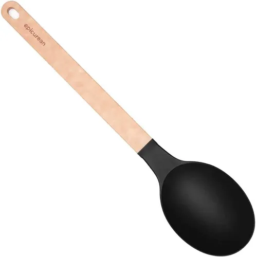 Miniatura 6 de Epicurean Gourmet Series - Cuchara mediana de nailon con mango natural con cabeza negra