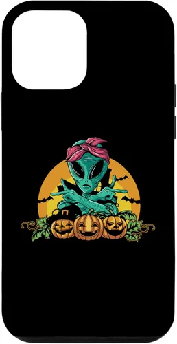 Miniatura 12 de iPhone 13 Pro Alien Peace Sign Halloween Costume Pumpkin Men Women Kids Case