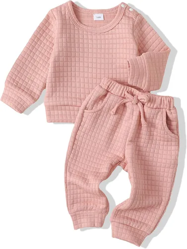 Miniatura 13 de Renotemy Conjunto de ropa para bebé recién nacida, para otoño e invierno, manga larga, pantalones, lindo conjunto de ropa para bebé niña