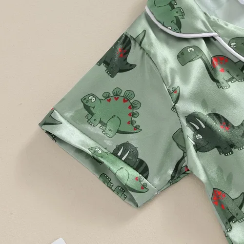Miniatura 116 de Conjunto de pijama de manga larga con botones para niña pequeña, conjunto de ropa de dormir