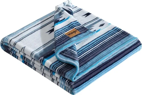 Miniatura 26 de Wrangler - Manta, ropa de cama de felpa suave, decoración occidental para la cama o el sofá (Colt naranja brillante, 50 x 60 pulgadas)