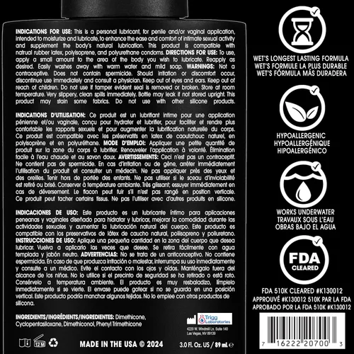 Miniatura 2 de Lubricante de silicona premium de platino, húmedo 3,1 onzas líquidas/93 ml, Paquete de 2, 1