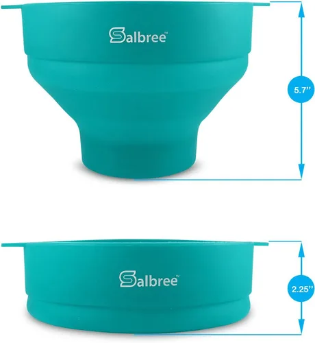 Miniatura 7 de Salbree - Crispetera para microondas, la sana alternativa a las palomitas de maíz de bolsa para microondas, 18 colores para elegir Aguamarina
