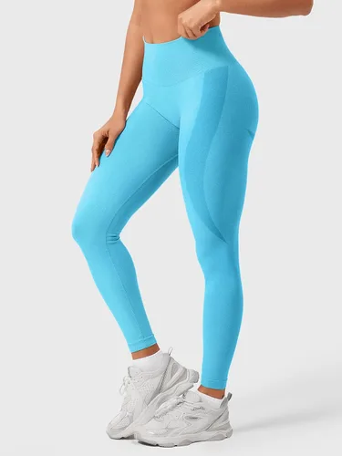 Miniatura 8 de HIGORUN - Leggings sin costuras para mujer, moldeadores, con diseño gráfico de sonrisas, de cintura alta, para el gimnasio, yoga o hacer ejercicio