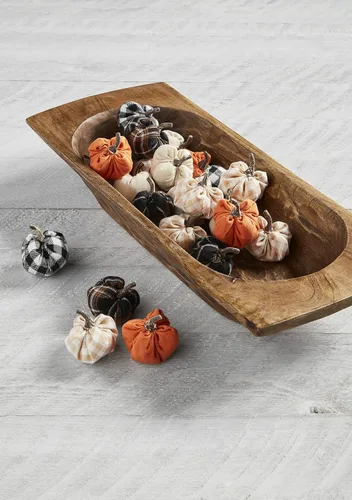 Miniatura 2 de Mud Pie Juego de 24 calabazas de otoño, multicolor, 2.5 x 2 pulgadas de diámetro, lona y algodón