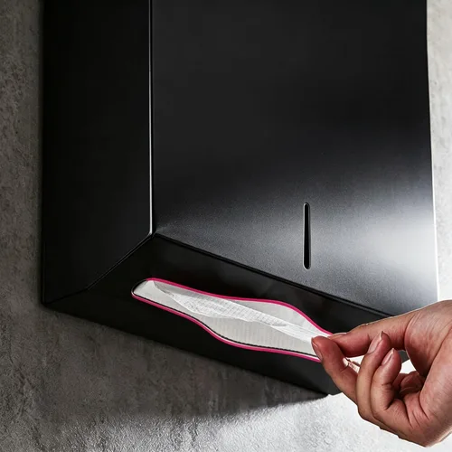 Miniatura 3 de Dispensador de toallas de papel Comercial para montaje en pared, dispensador de toallas de mano de acero inoxidable con cerradura, soporte de toalla