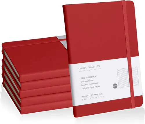 Miniatura 28 de Cuaderno rayado con tapa dura para hombres y mujeres – Cuadernos para escribir, trabajo, escuela, hogar y notas diarias, 160 páginas – Tamaño A5